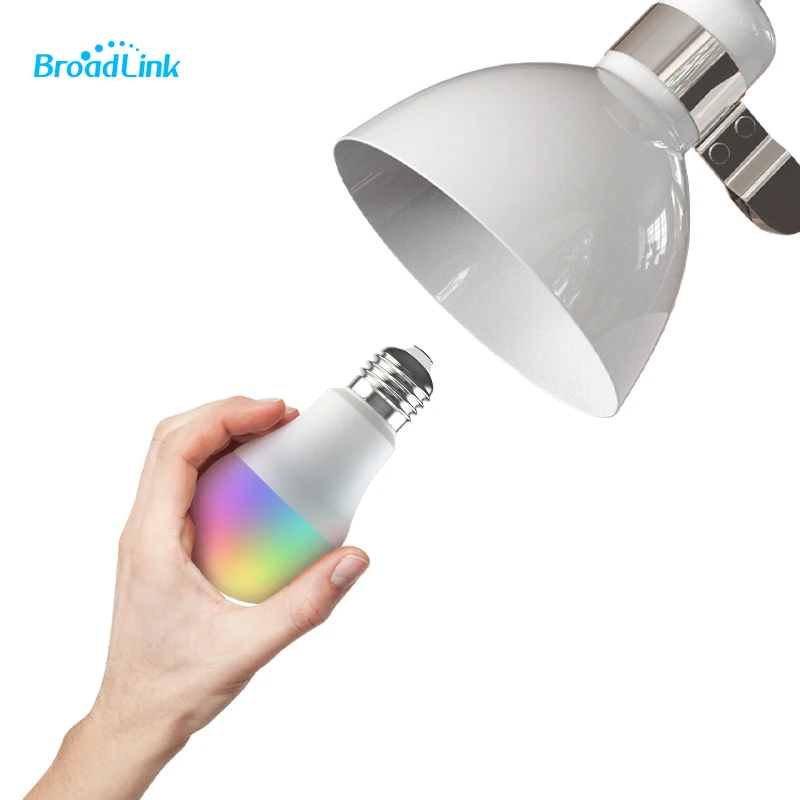 Baru BroadLink LB27R1/LB26R1 220V Wi-Fi Smart RGB LED Bekerja dengan Alexa dan Google Home