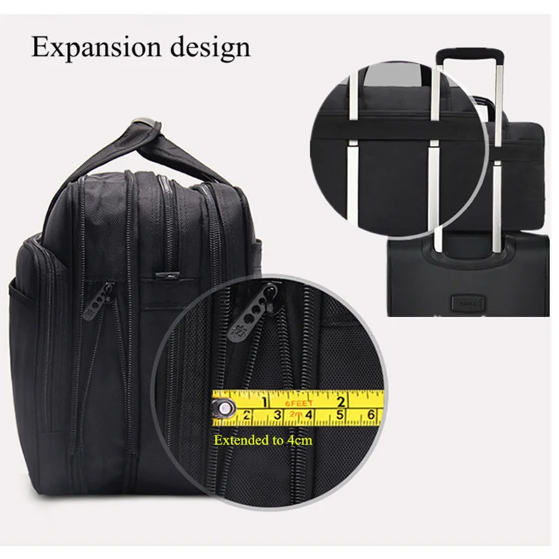 Large Capacity 17 Inch Laptop Briefcases Men Black Waterproof Notebook Bags Male Travel Shoulder Bag For MacBook Hp Dell Lenovo