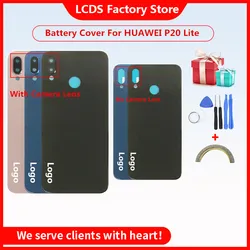 Battery Back Cover For HUAWEI P20 Lite Battery Cover Back Case For HUAWEI P20 Lite Back Cover Housing+Cameca Lens+Sim Card Tray