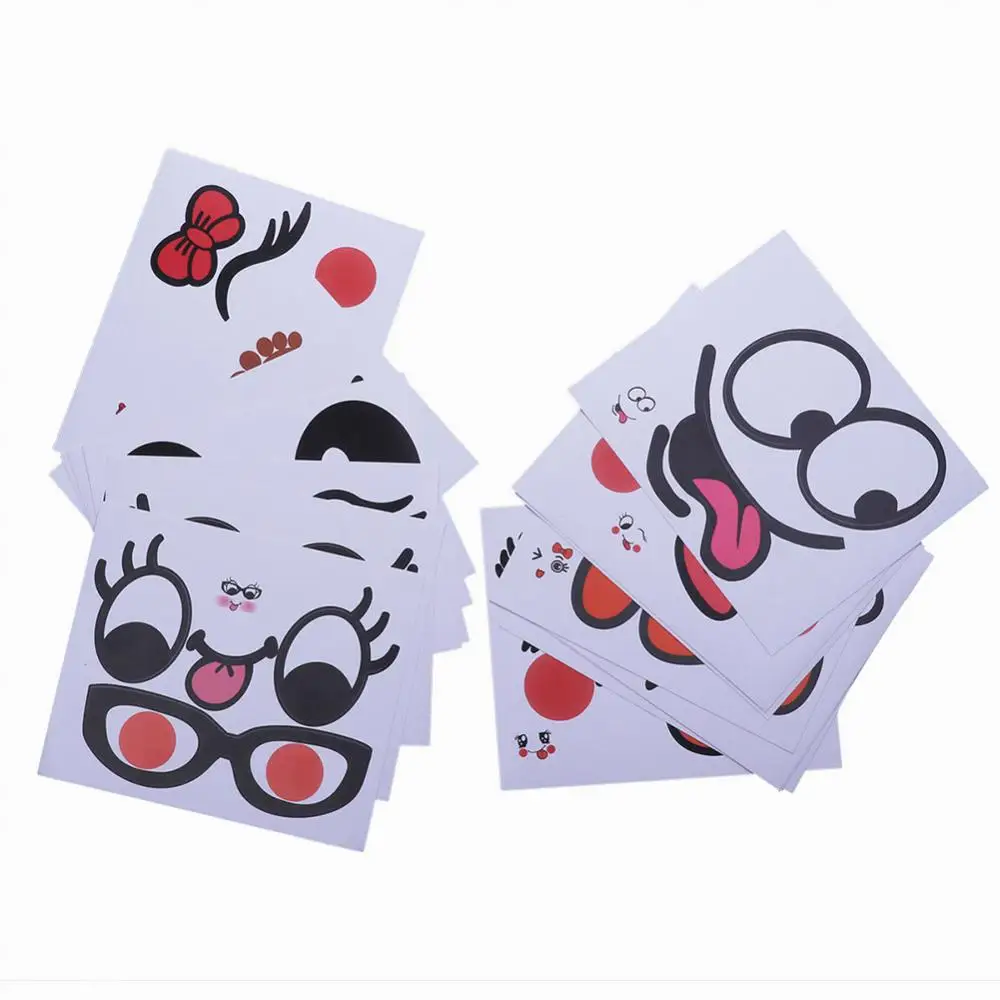 2Pcs Cute Cartoon Belly Sticker Temporary Tattoos Expression Pregnant Photo Prop Fashion Body Art Belly Stickers