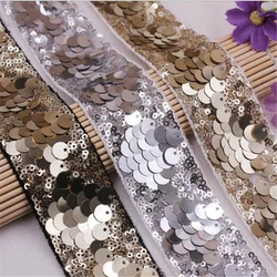 1 Yard Embroidery Lace Bone Line Sequins Lace Trim Ethnic Style Garment Accessories