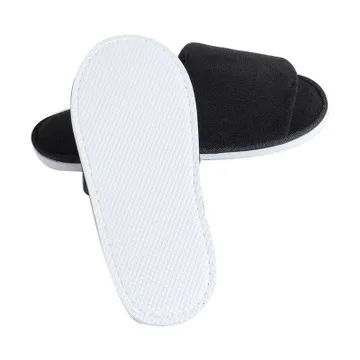 Thick sole non-Disposable Unisex Slippers Hotel Travel Spa Portable Slippers Home Guest Indoor Cotton Fabric Slipper Coral Soft