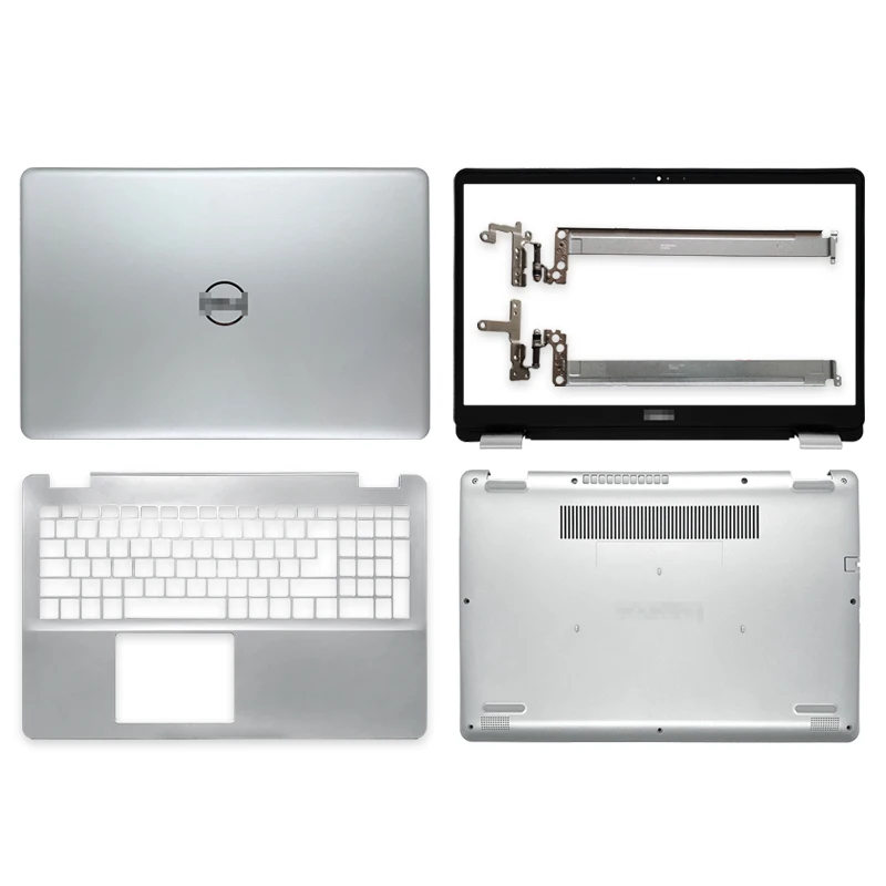 

New Laptop For Dell Inspiron 15 5584 LCD Back Cover/Front Bezel/Hinges/Palmrest/Bottom Case Rear Lid Top Back Cover Silver