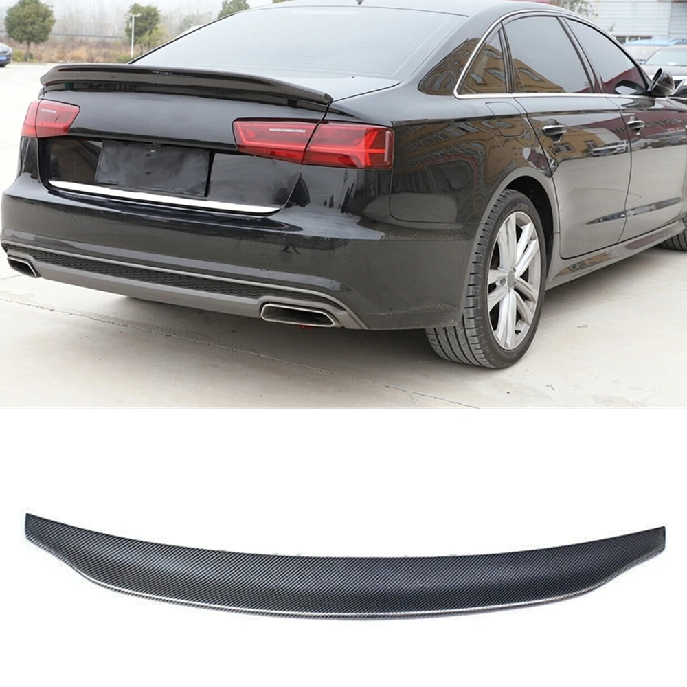 

Trunk Lid Rear Spoiler Wing For Audi A6 C7 Sedan 4 Door 2012-2018 Real Carbon Fiber Car Tail Upper Decklid Tailgate Splitter Lip