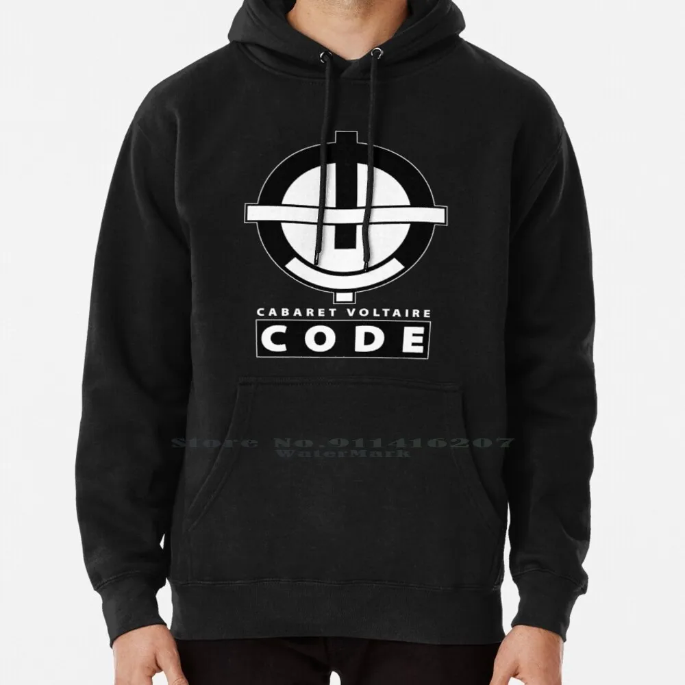 Cabaret Voltaire-Code Symbol. Hoodie Sweater 6xl Cotton Cabaret Voltaire Sheffield Industrial Ebm Electronic Front 242