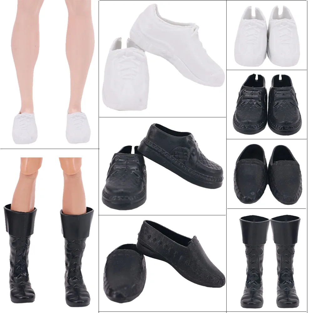 4Pairs Doll Boots Shoes Fashion Casual Mixed Styles Shoes for Babis Doll ken Doll Clothes Suit Accessories Girl`s Toy Russia