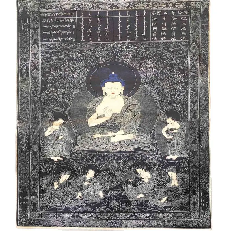 

Chinese Old Tibetan Thangka Paper Buddha Statue Of Sakyamuni Paintings