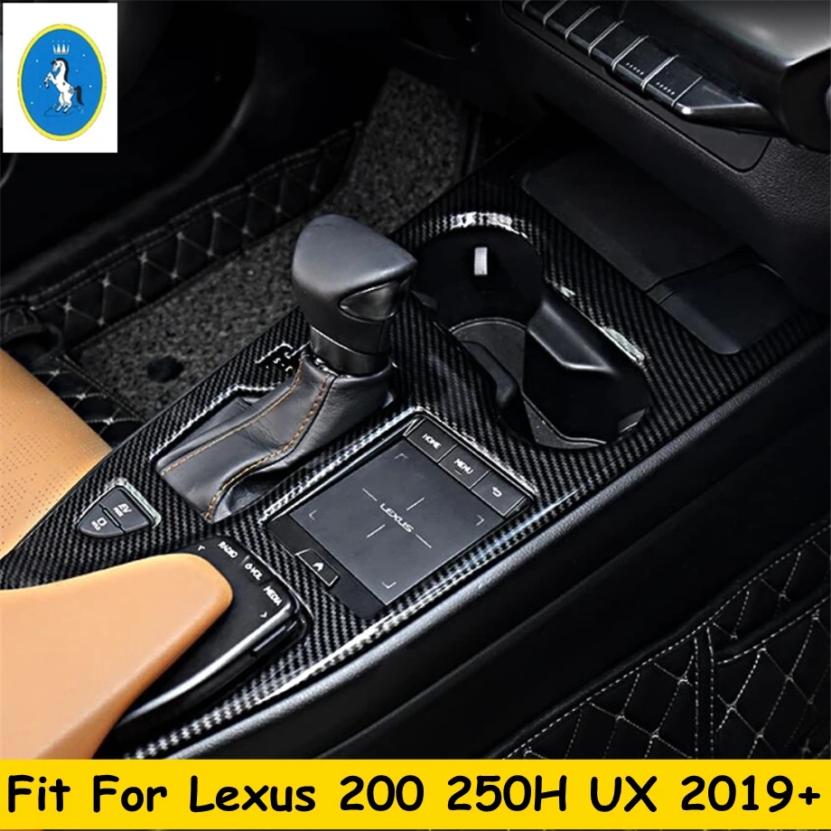 

Car Water Cup Holder Gear Shift Box Decor Cover Trim For Lexus UX 200 250H 2019 - 2024 Carbon Fiber / Matte Interior Accessories