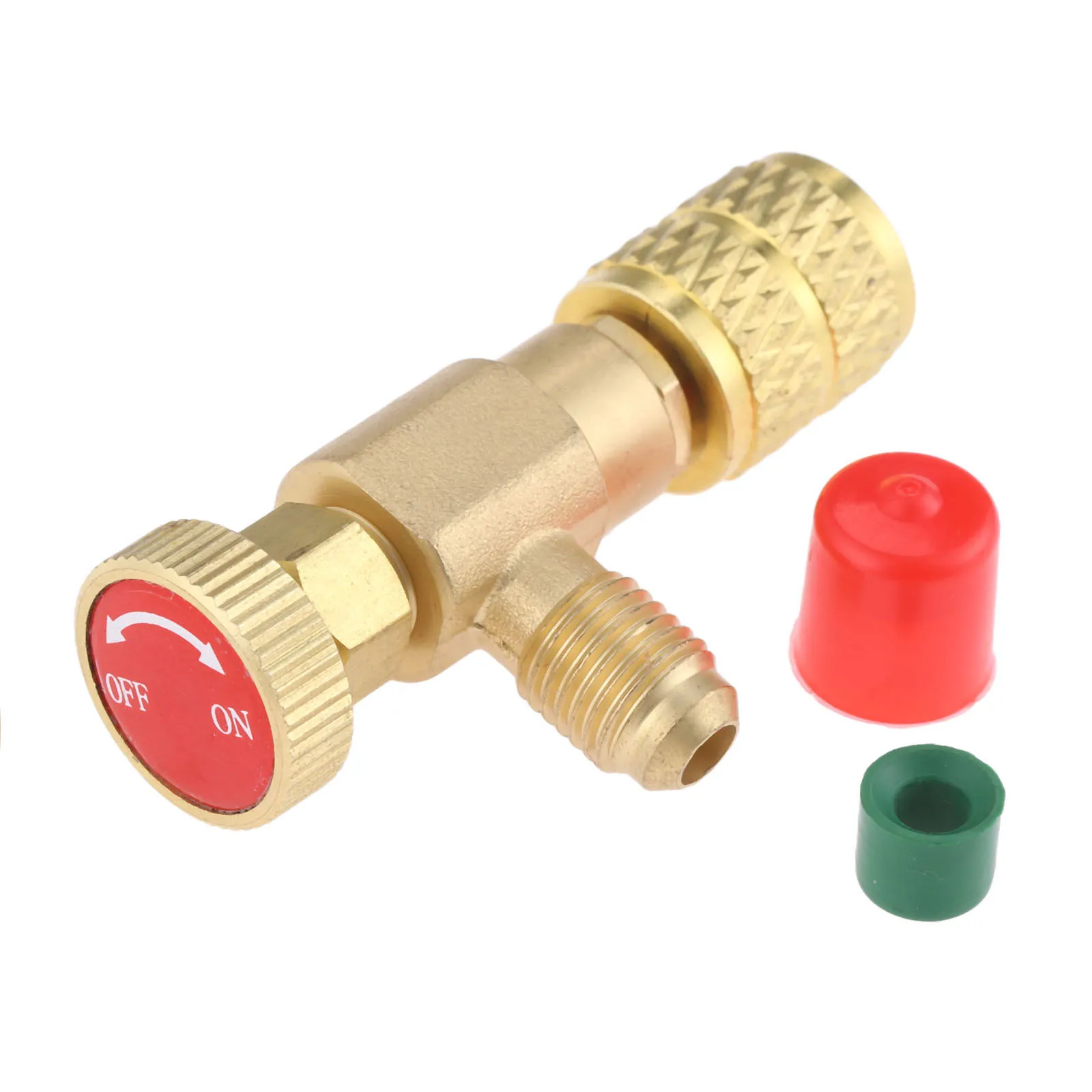 Yetaha Refrigeration Charging Safety Adaptor R410A Brass 5/16