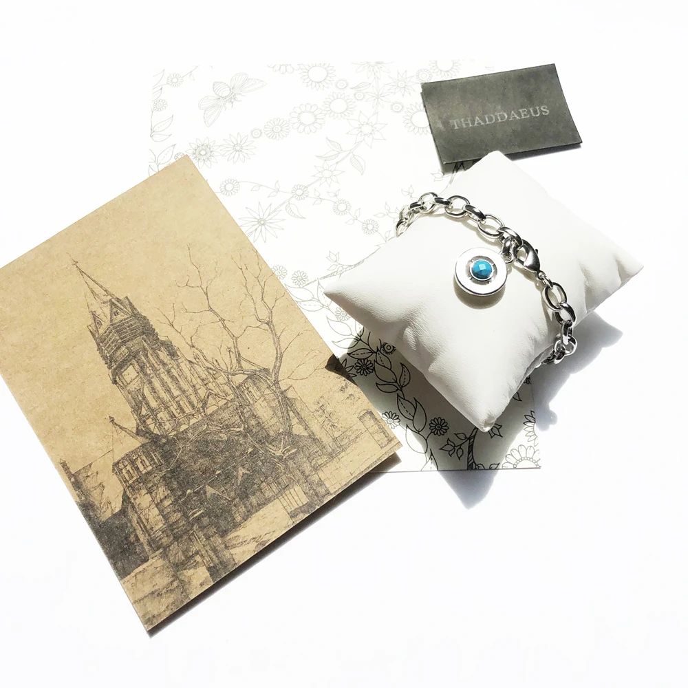 Niebieska zawieszka charms z łańcuszkiem ogniwowym bransoletki, 2019 jesień 925 Sterling Sliver prezent dla kobiet mężczyzn, styl europejski biżuteria, Fashion Accessorie Club — zdjęcie 7