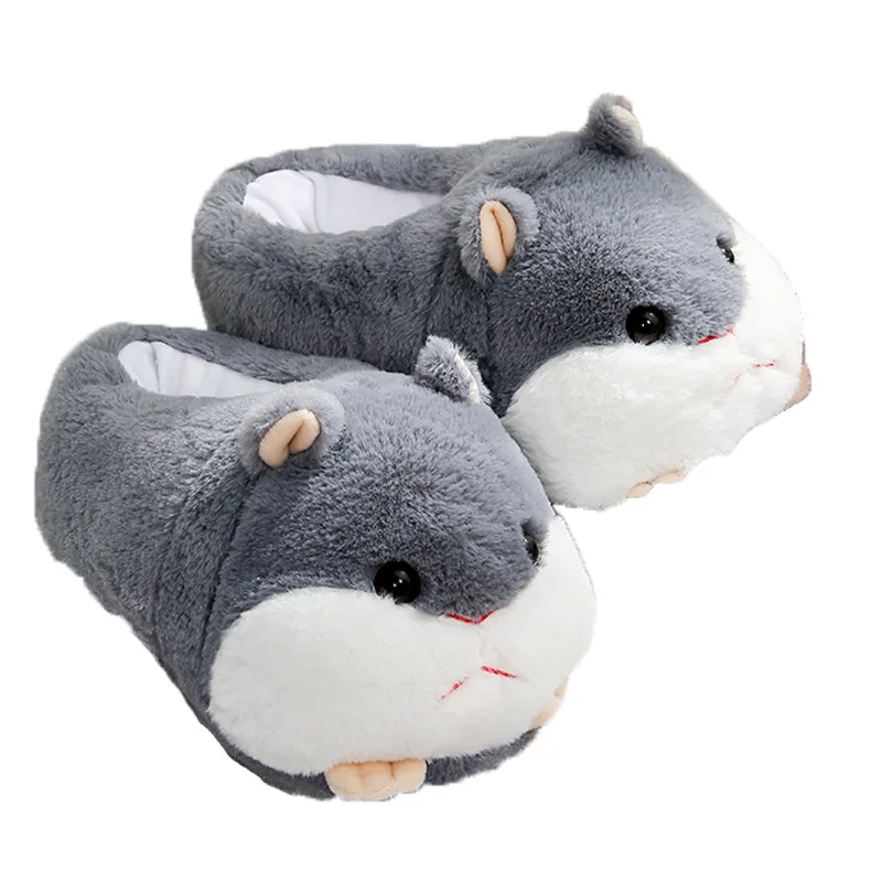 

Cute Animal Custom Slippers Special Fur Slippers Hamster Funny Shoes Men Women Winter Slippers Home Slippers Children Indoor