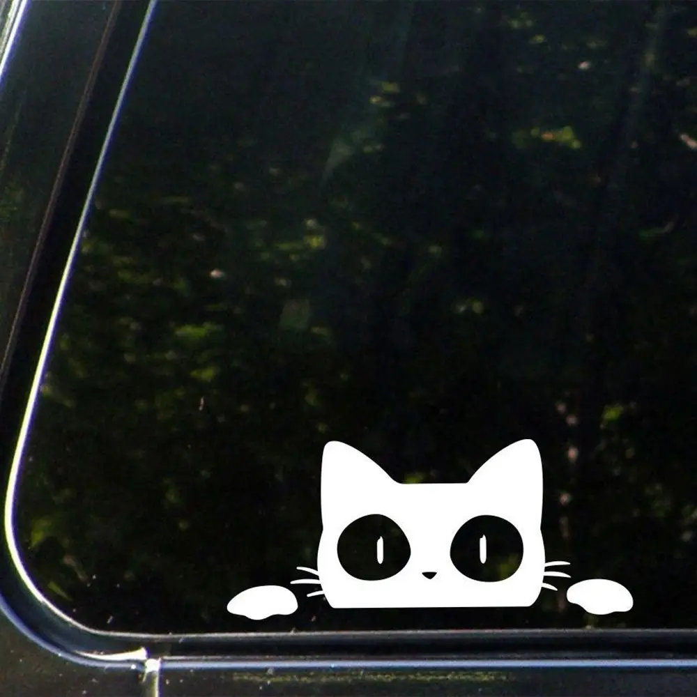 Car Door Window Car Styling Decoration Car Sticker Vehicle Decal Surprise Cat Peeking Vinyl