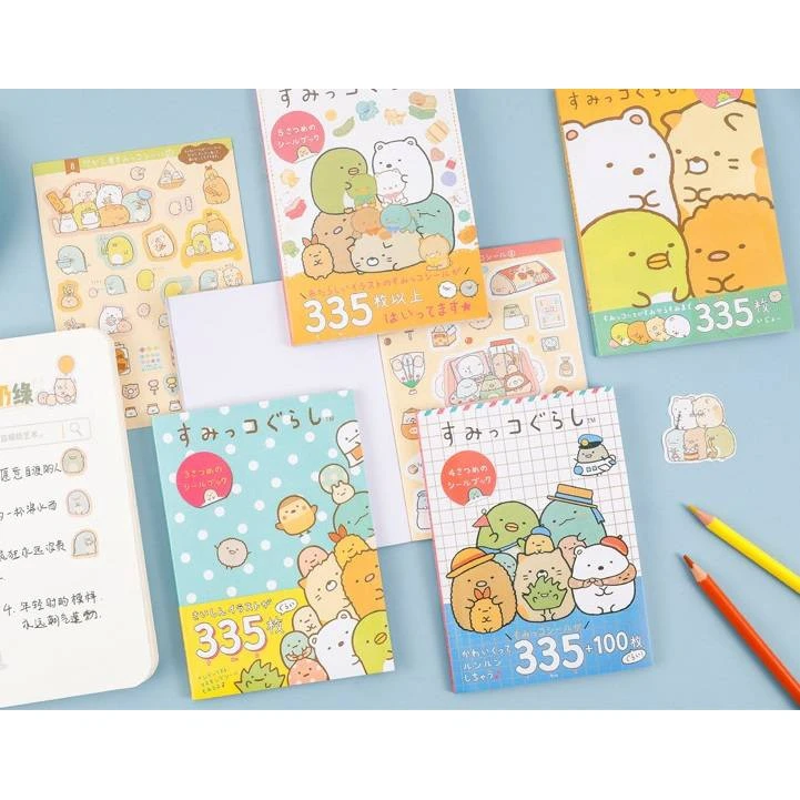 335Pcs/Set San Sumikko Gurashi Cute animal Stickers PlannerScrapbooking Diary Decals Sticker School student stationery kids gift