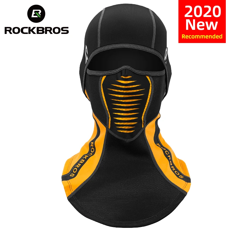 ROCKBROS Winter Thermal Fleece Ski Mask Full Face Cover Snowboard Hood Scarfs Outdoor Sport Windproof Cycling Headgear Balaclava