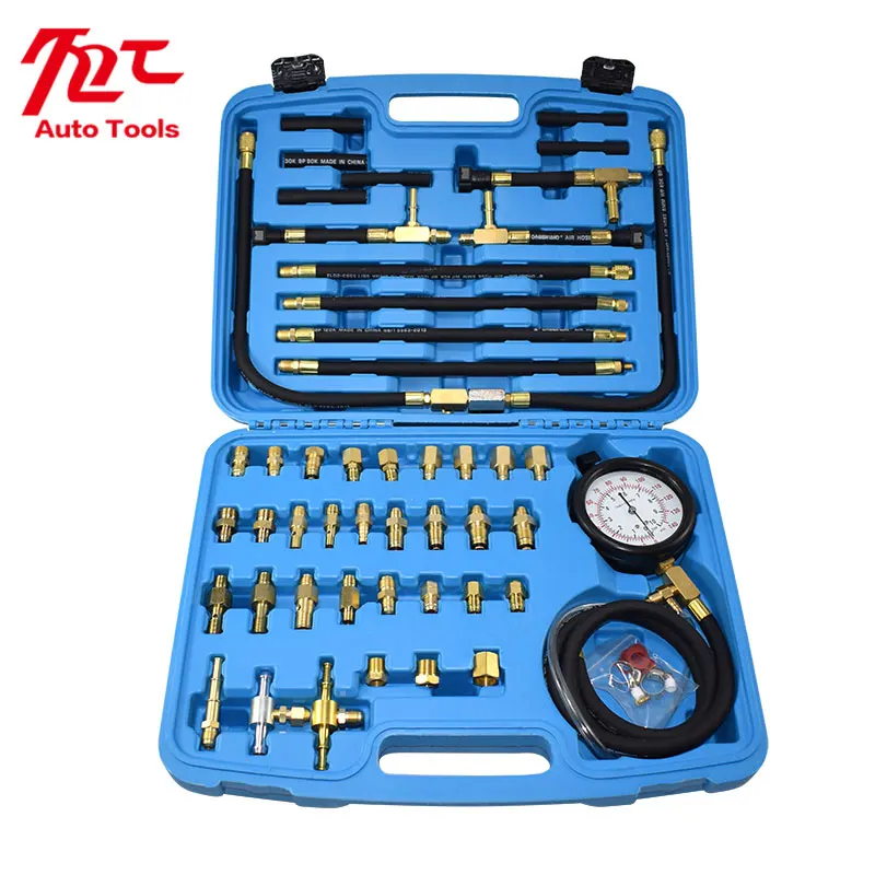 The New 46 PCS TU-443 Deluxe Manometer Fuel Pressure Gauge Engine Testing Kit Fuel Injection Pump Tester