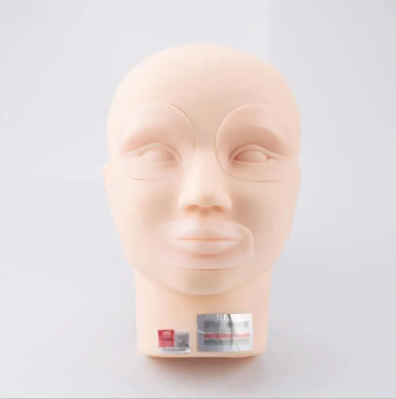 1PCS Silicone Mannequin Head Face Skin 3D Modle Microblading Permanent Makeup Eyebrow Lip Tattoo Practice Supplies