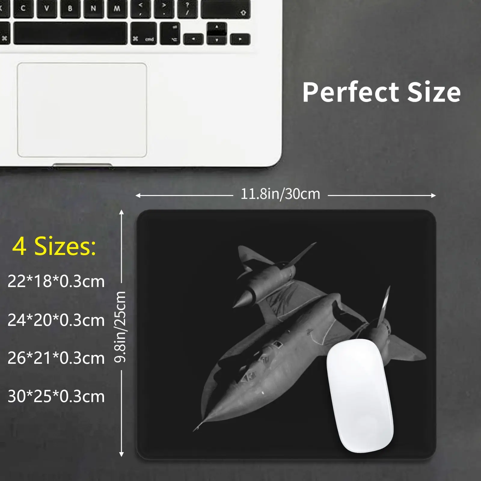 Sr-71 Blackbird Flying Mouse Pad DIY Print Aviation Sr 71 Blackbird Air Force Stealth Bomber