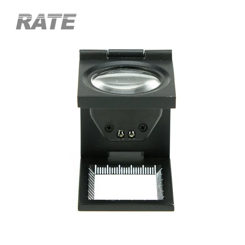 

Wholesale 8x Illumination Foldable Scale Magnifier Linen Tester Fabric Magnifying Glass with 2 LED Lights