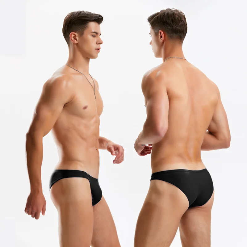 New 2022 black sexy swimsuits gay man thong bikinis swim briefs beach board hot low waist tight men swimwear bathing suits