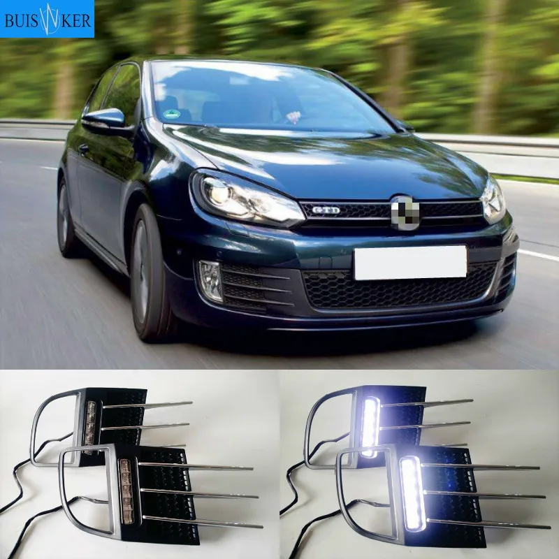 

LED Daytime Light Running Light DRL Front Fog Lamp Day Light fog light For Volkswagen Golf 6 Golf6 GTI 2010 2011 2012 Auto