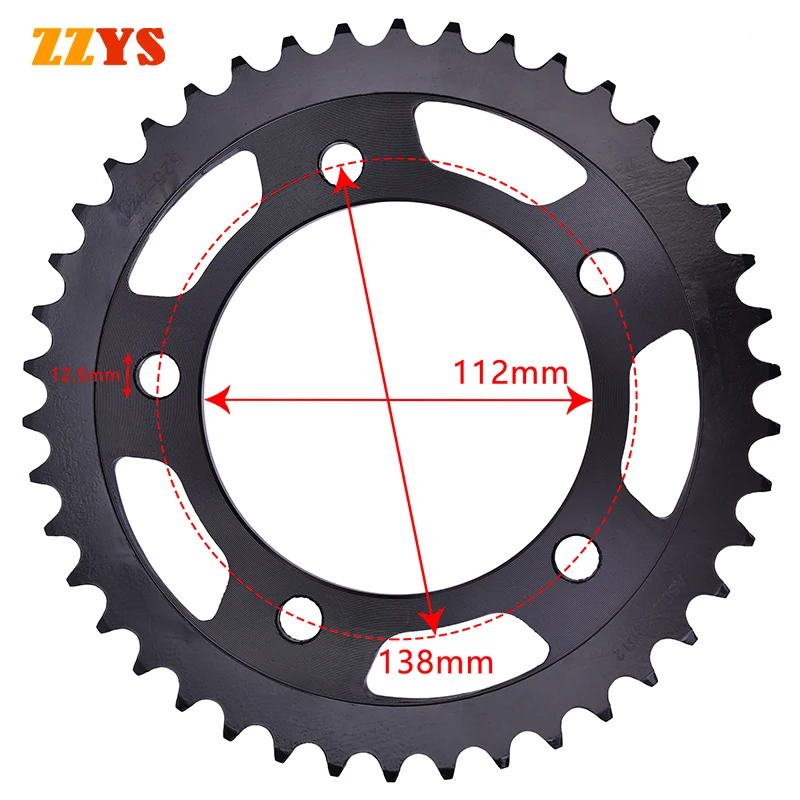 525 42T Rear Sprocket Gear For Honda CBR650 CBR650F VT750 VLX750 Shadow Spirit VT VLX 750 CBR900 CBR900RR Fire Blade CBR 650 900