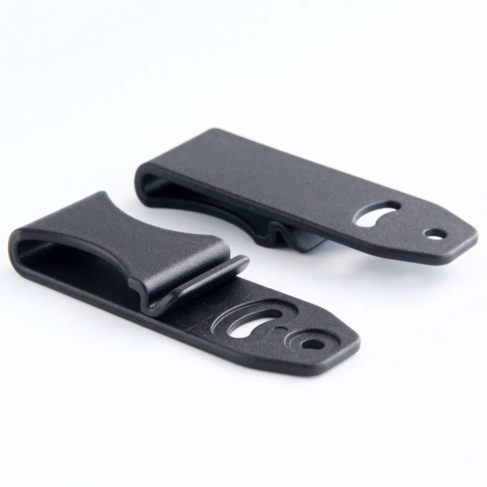10 TEILE/LOS Taktische Schwarz Gürtel Clip Mit Montage Schrauben Kunststoff Tuckable Gürtel Clip Einstellbare Loops
