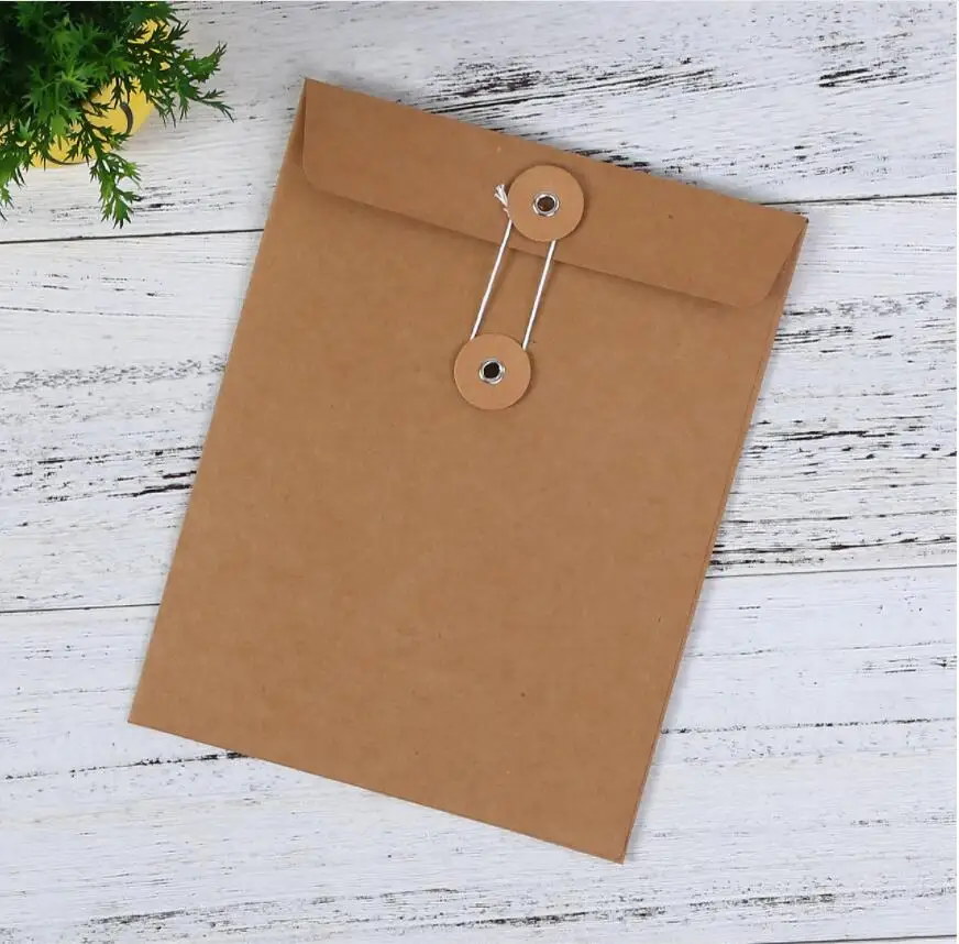 100pcs A5 22x17cm busta per documenti busta verticale porta documenti in carta Kraft Organizer