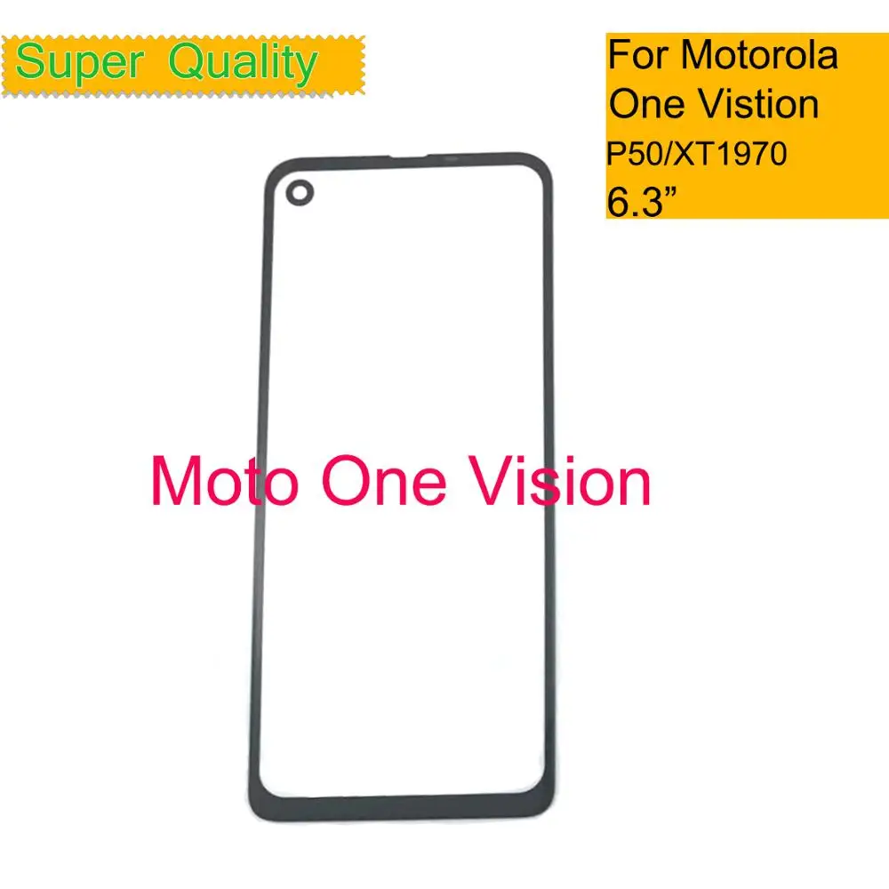 

10Pcs/Lot For Motorola Moto ONE VISION P50 XT1970 Touch Screen Front Outer Glass Panel Lens For Moto One Vision LCD With OCA