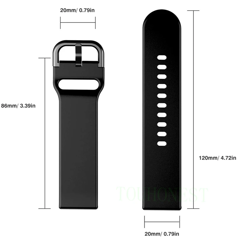 22MM 20MM Strap For Samsung Galaxy watch 6 5 4 3 45MM Active 2 Sport S2 S3 Silicone Band Amazfit gtr Rubber Straps huawei GT 4 3