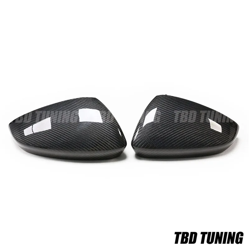 Real Carbon Fiber Rear View Mirror Cover For Audi A3 2020 2021 Replacement Style Car Wing Mirror Cover With Lane Assist