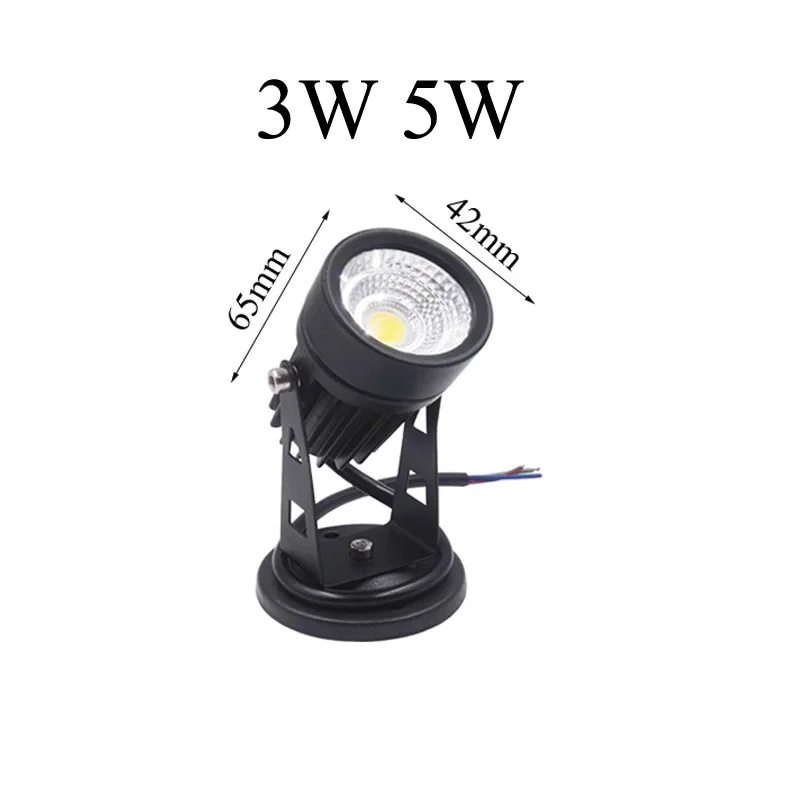 5W LED Lawn Garden Light DC12V AC85-265V Outdoor IP65 Waterproof Landscape Spot Light Lamps White Red Blue Green Spike lamp