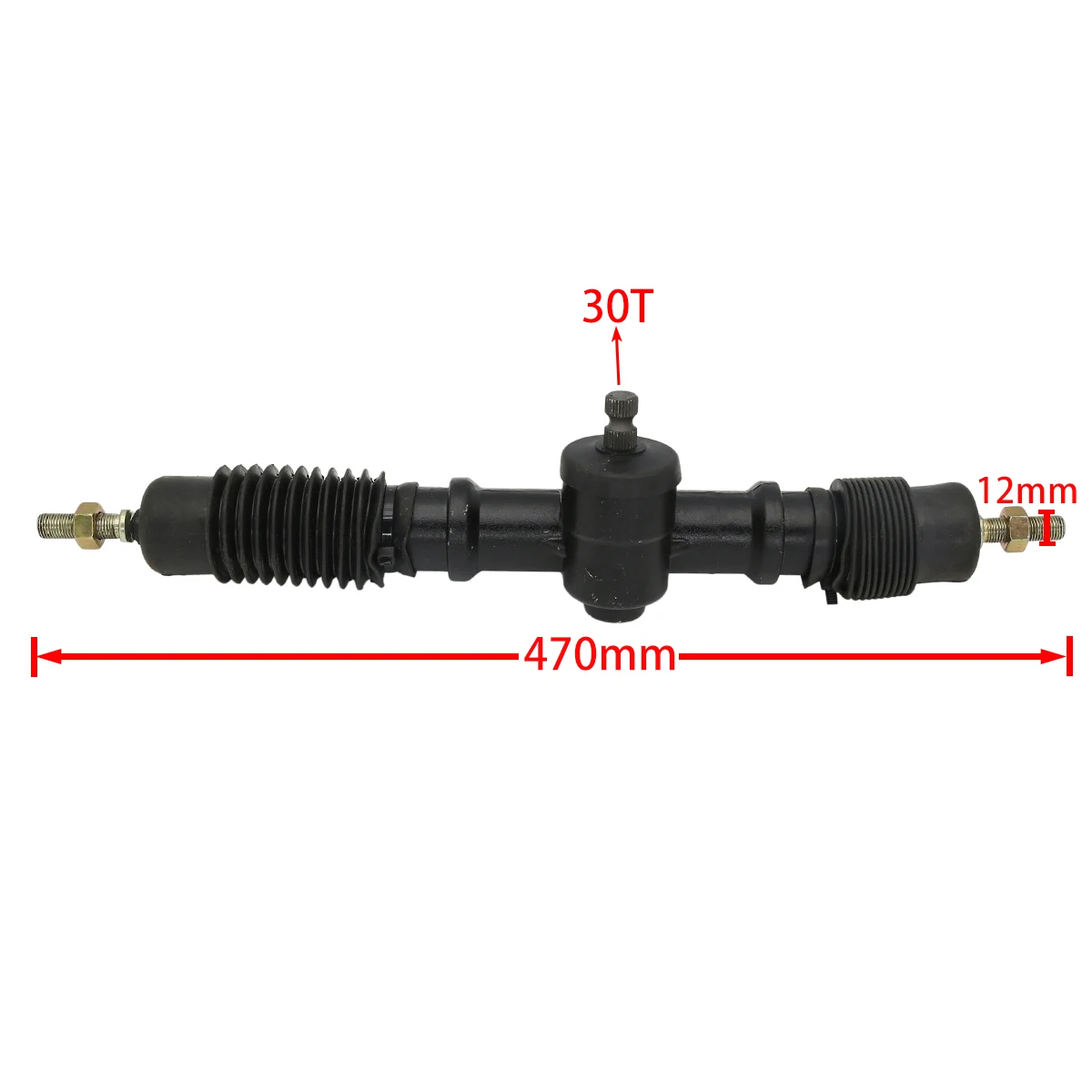 

470mm M12 Power Steering Gear Rack Pinion Assy Fit For ATV UTV Bike Parts Quad Drift Trike Bike DIY China Go Kart Buggy Karting