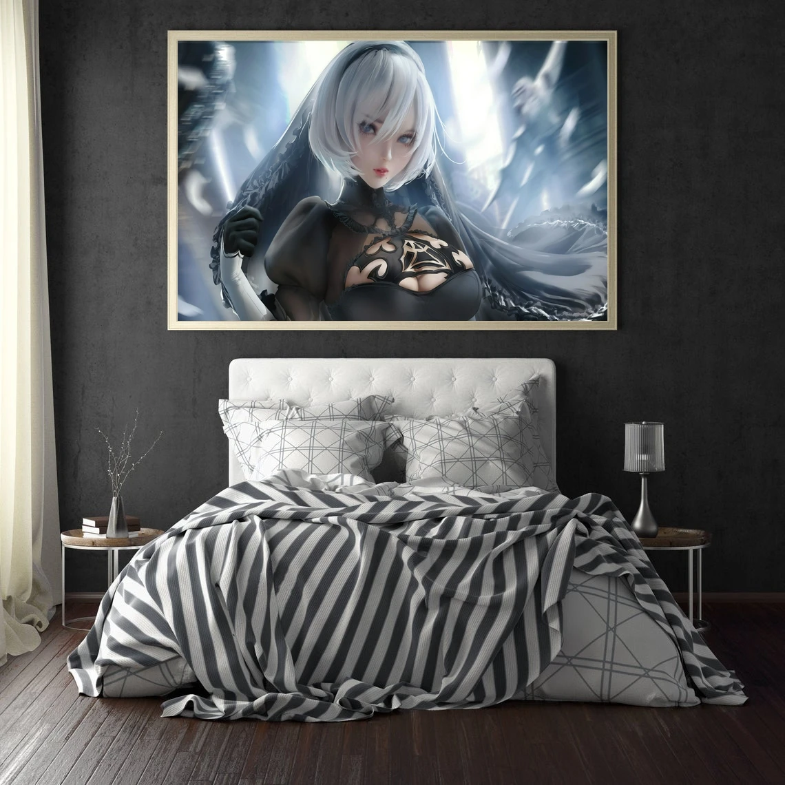 nier Game Poster Wall Art Canvas Painting Bedroom Living Room Home Decoration (No Frame)