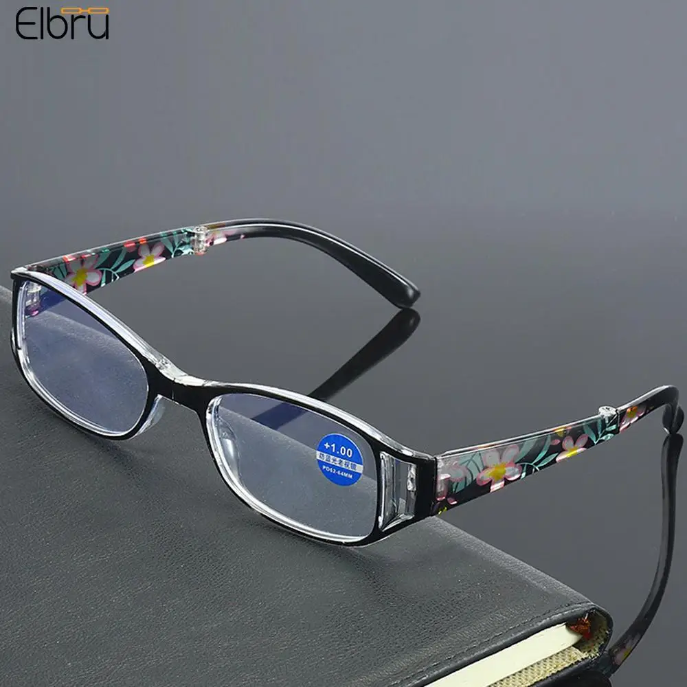 

Elbru Printing Foldable Anti-blue Light Reading Glasses With Glasses Case Fashion High Definition Presbyopic Glasses +1.0 to 4.0