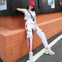 Women's Joggers Casual Sports Girls Fashion Hip-hop Streetwear Pants Fashion Cargo Pants Female Dance Sweatpants Trousers Black - Image 3
