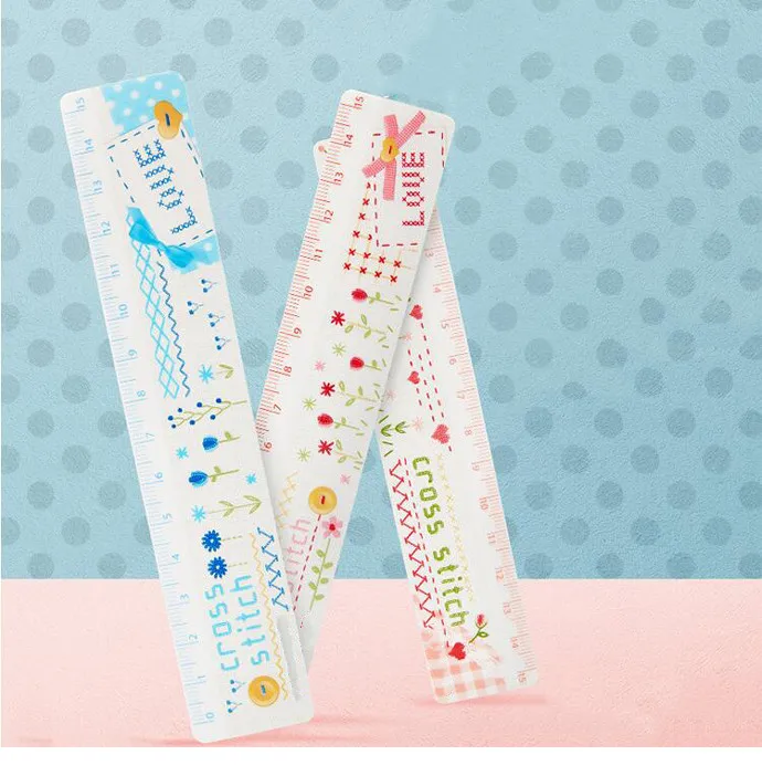 1PC Creative Color Cartoon Plastic Ruler Hard Rulers School Student Stationery Supplies Gift For Kids（ss-878)