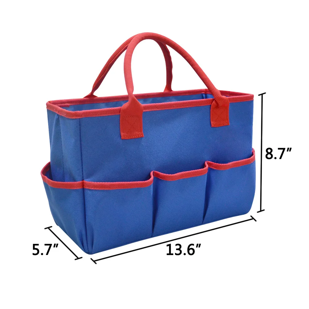 13'' Teacher Bag Stationery Organizer Montessori Toys Storage Case Mummy Tote Preshool Teaching Aids Garden Tools Pouch Foldable