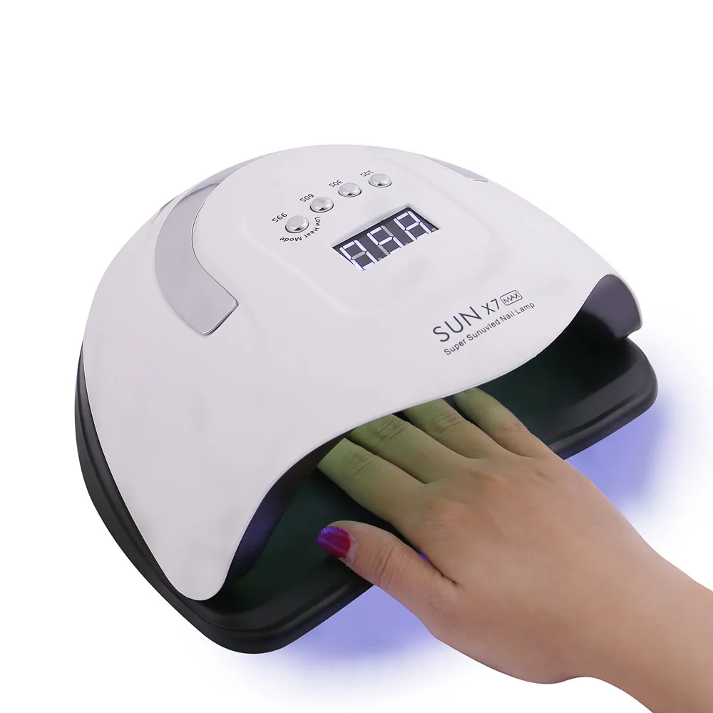 

114W SUNX7 MAX UV LED Lamp for Gel Nail Polish Curing 57pcs Beads Fast Drying UV Lamp with LCD Display 10s/30s/60s/99s Timer