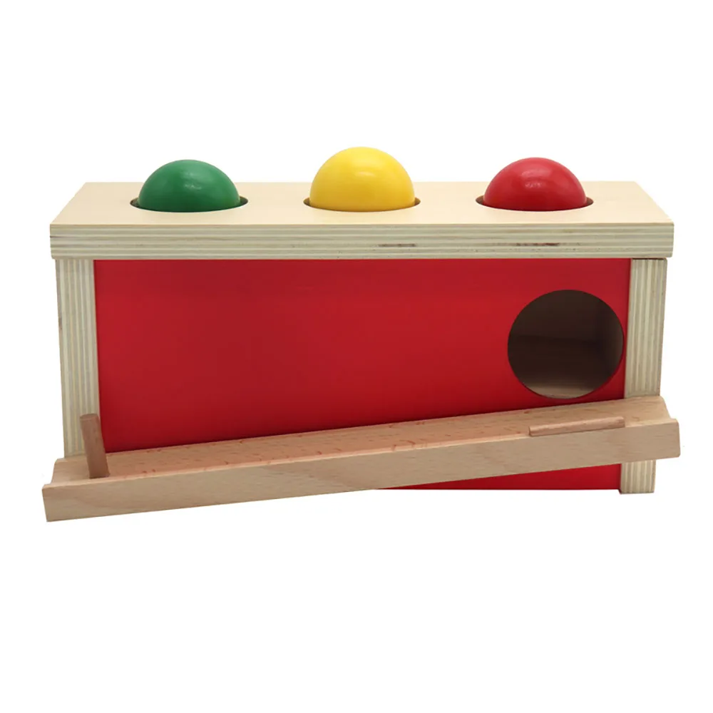 

Montessori Ball Tracker Wooden Push Ball Baby Toys