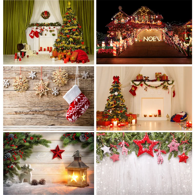 Christmas Theme Photography Background Indoor Christmas Tree Baby Portrait Backdrops For Photo Studio Props 21905 STL-04