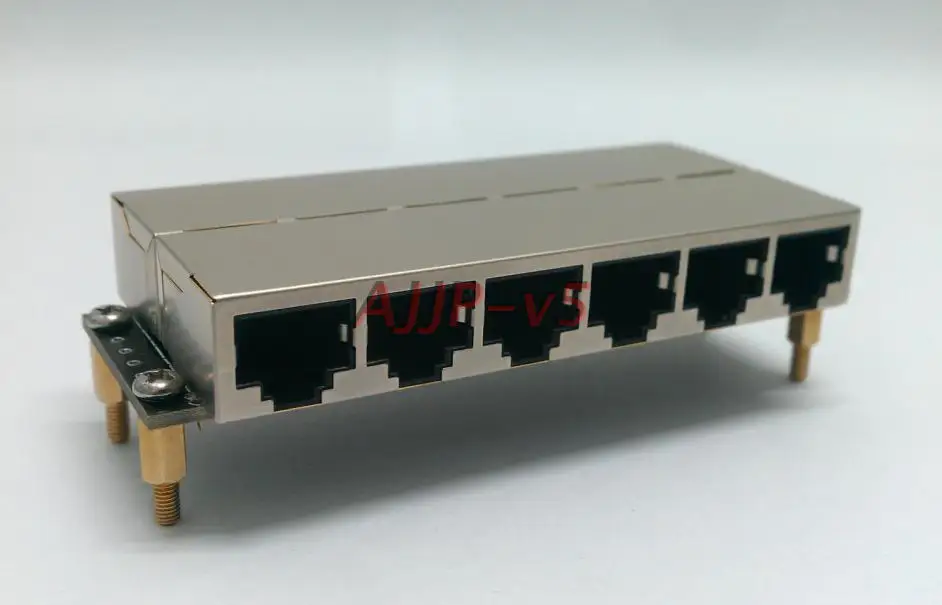 Rj45 شبكة كابل مستقيم من خلال موصل شبكة مهايئ منفذ مجلس 6-way شبكة كابل متعدد طريقة لرسو السفن