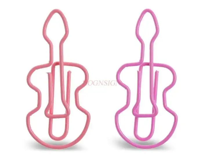 6pcs Violin Paperclip Bookmark Paperclip Bookmark Soft Magnetic Bookmark Metal Bookmark
