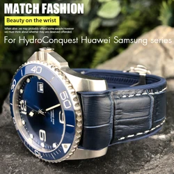 19mm 20mm 21mm 22mm skóry wołowej gumy silikonowej Nylon Watchband pasuje do Longines HUAWEI GT2 Samsung MIDO Seiko SKX Sport pasek zegarka