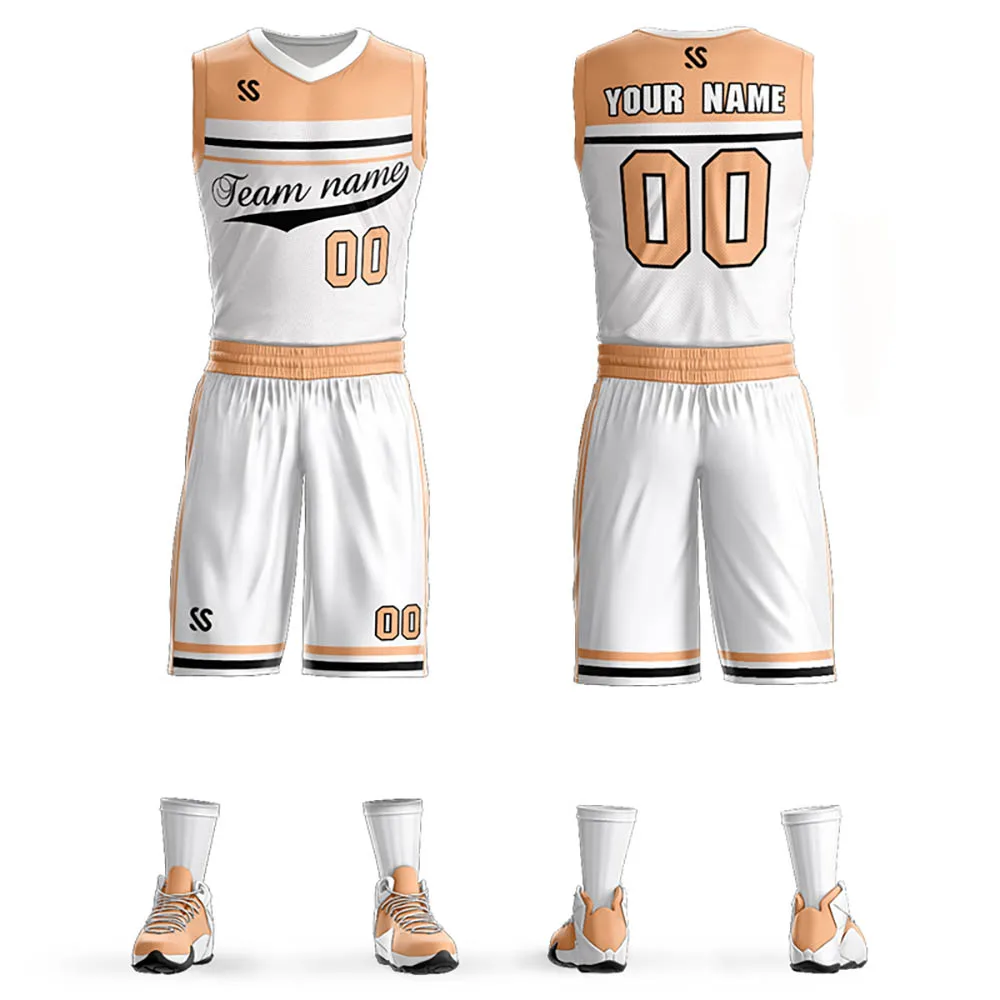 Custom Mens Youth Custom Basketball Uniform Kits Sports Clothing Sublimation Blank Any Color Team Basketball Jersey Sets