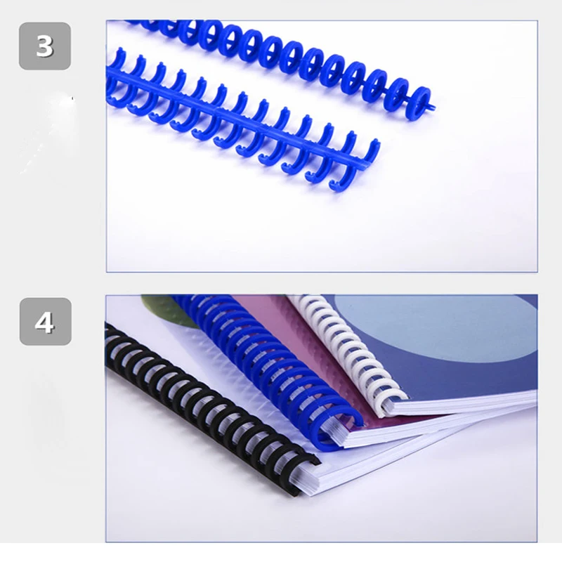 50pc/set 34-hole iron ring binding machine supplies 3: 1 Repeated use Easy to disassemble and install Metal ring binding