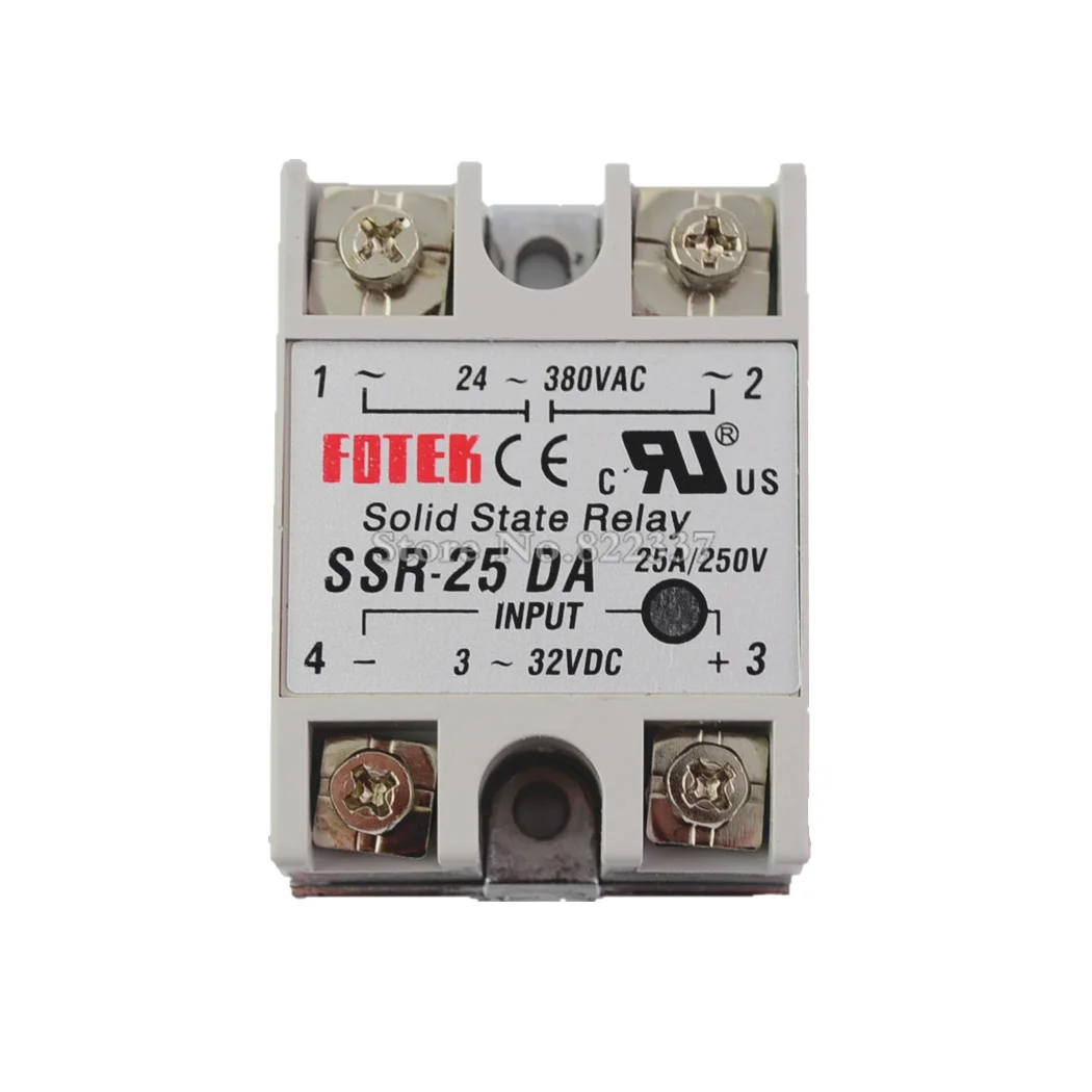 Solid State Relay SSR-10DA SSR-25DA SSR-40DA 3-32VDC TO 24-380V AC