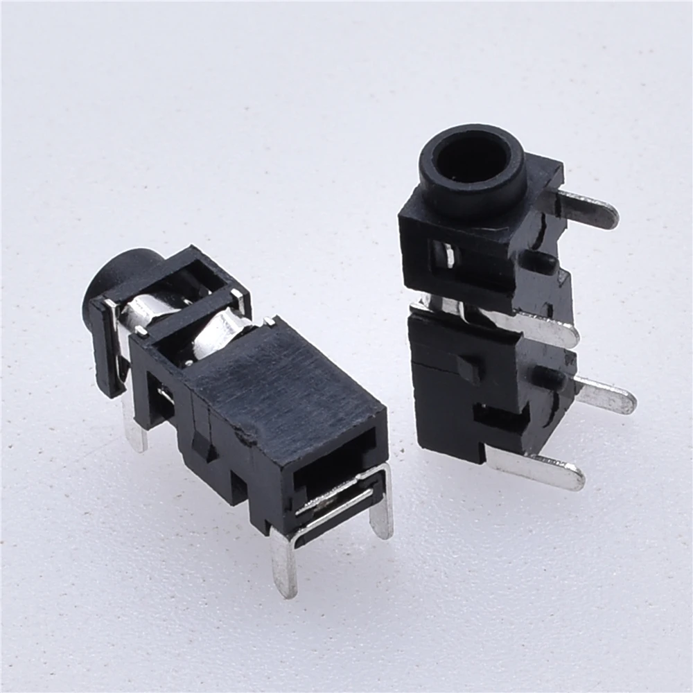 PJ-208 2.5mm earphone socket 2.5 Phone jack connector 4 pin dip Headphone Jack 3 pin Audio socket connector Good quality 0.5A30V