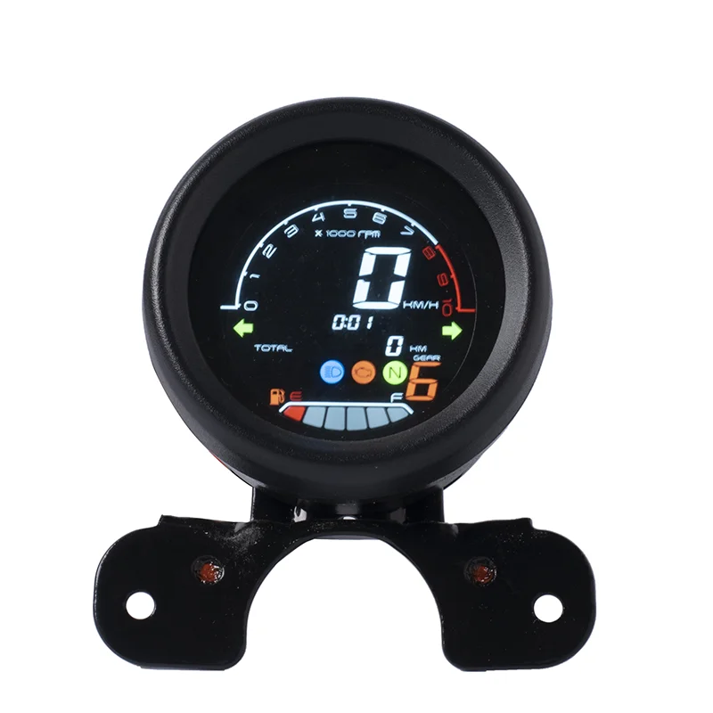 

2022 Universal Moto Bike Speedometer For Scooter Yamaha KTM Exc Lcd Speedo Meter Digital Odometer 6 Gear