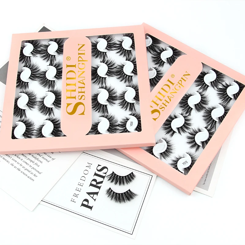 Shidishangpin 5/10/20 pares fofo dramática cílios postiços naturais longos 3d vison cílios extensão macio grosso falso cils atacado