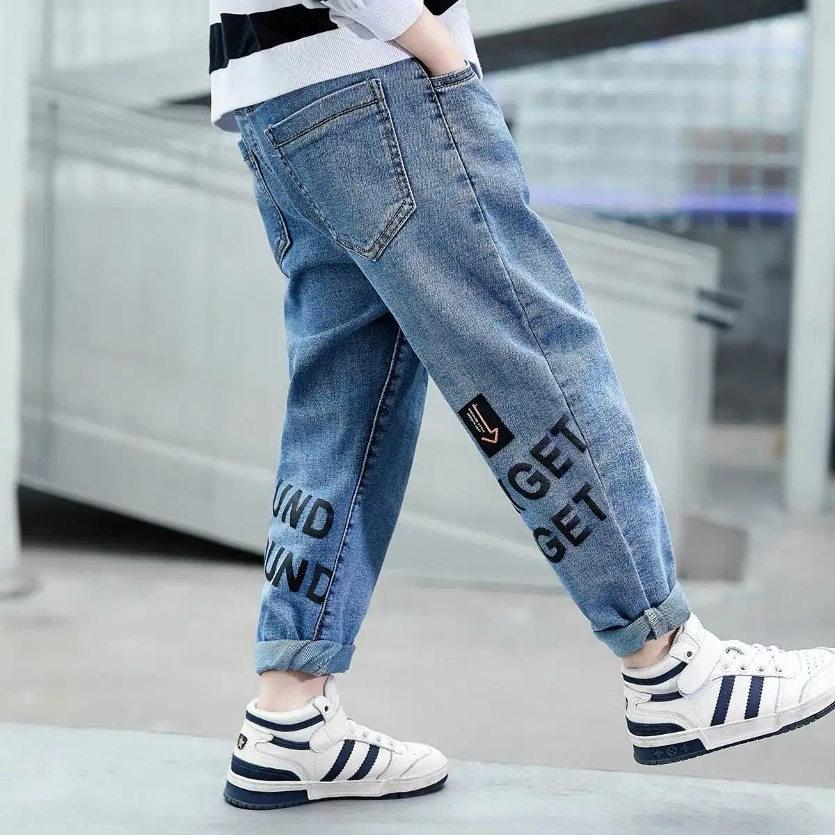 New Casual Kids Boys Clothes Jeans Pants Children Wears Denim Clothing Infant Baby Trousers Bottoms 4 5 6 7 8 9 10 11 12Years